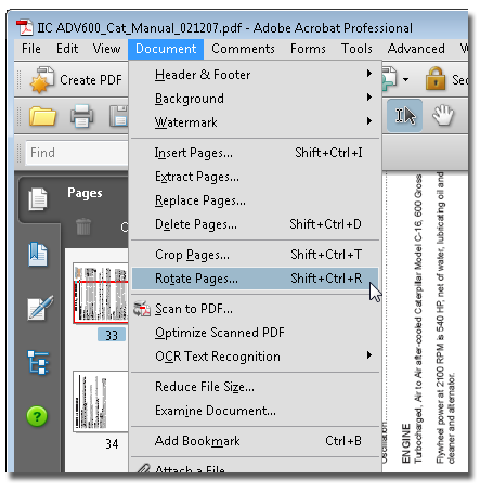 can you rotate pdf pages in acrobat reader